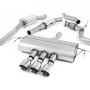 Honda Civic FK8 Type R - Resonated Cat-Back Exhaust System with 3 x Polished GT-100 Trims - Polished