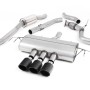 Honda Civic FK8 Type R - Part Resonated Road+ Cat Back with 3 x Carbon Jet-100 Trims - Carbon Fibre