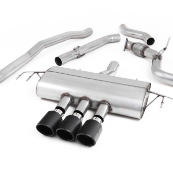 Honda Civic FK8 Type R - Non-Resonated (Louder) Cat-Back Exhaust System with 3 x Carbon Jet-100 Trims