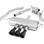 Honda Civic FK8 Type R - Non-Resonated (Louder) Cat-Back Exhaust System with 3 x Cerakote Black GT-100 Trims - Cerakote Black
