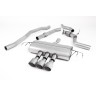 Honda Civic FK8 Type R - Non-Resonated (Louder) Cat-Back Exhaust System with 3 x Titanium GT-100 Trims - Brushed Titanium