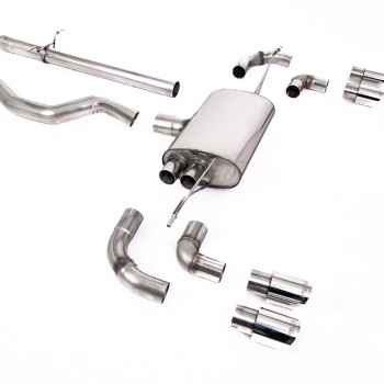 Land Rover Defender 110 3.0 I6 P400 - OPF/GPF Back System Non Resonated (Louder) with GT-90 Polished Trims - Polished