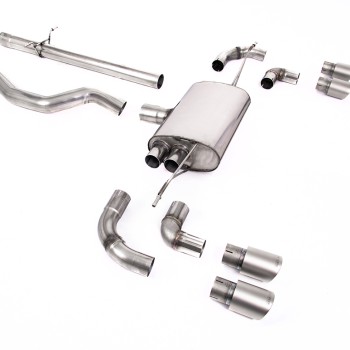 Land Rover Defender 110 3.0 I6 P400 - OPF/GPF Back System Non Resonated (Louder) with GT-90 Titanium Trims - Brushed Titanium