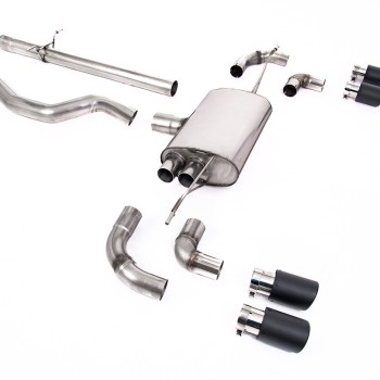 Land Rover Defender 110 3.0 I6 P400 - OPF/GPF Back System Non Resonated (Louder) with Jet-90 Carbon Trims - Carbon Fibre