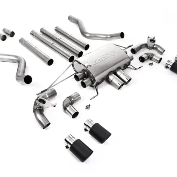 Land Rover Defender 110 5.0 V8 (GPF Models) - Non Resonated (Louder) GPF/OPF Back Valved System with Quad JET-90 Carbon Trims - Carbon Fibre