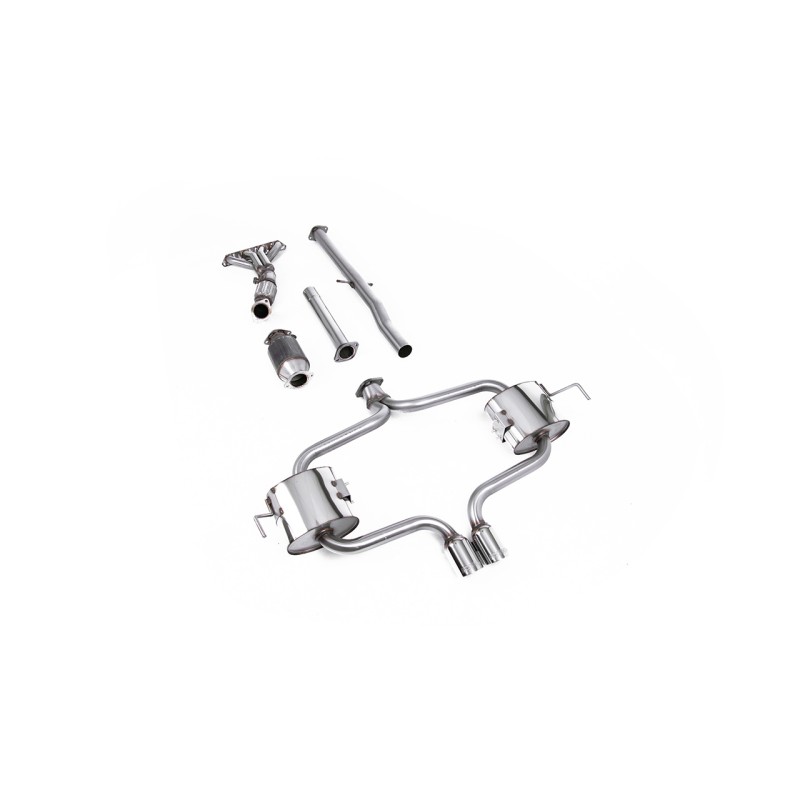 Mini Cooper S R53 - Full Non-Resonated (Louder) Exhaust System with Hi-Flow Sports Catalyst & Polished Trims
