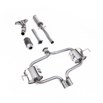 Mini Cooper S R53 - Full Resonated (Quieter) Exhaust System with Hi-Flow Sports Catalyst & Polished Trims