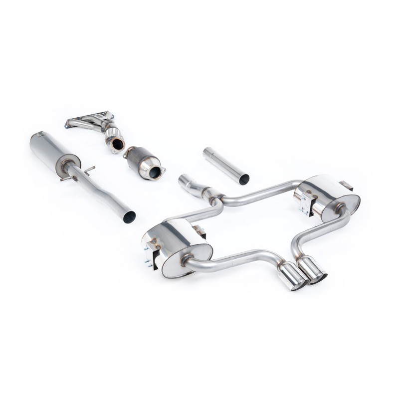 Mini Cooper S R52 - Full Resonated (Quieter) Exhaust System with Hi-Flow Sports Catalyst & Polished Trims
