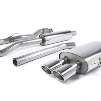 Mini Cooper S R56/R58 - Resonated (Quieter) Cat-Back Exhaust System with Twin Oval Tailpipes - Non John Cooper Works Body Kit