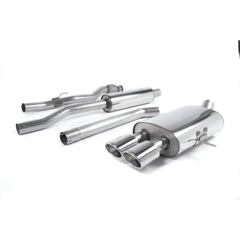 Mini Cooper S R56/R58 - Resonated (Quieter) Cat-Back Exhaust System with Twin Oval Tailpipes - Non John Cooper Works Body Kit