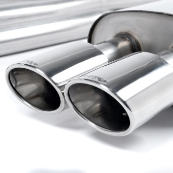 Mini Cooper S R56/R58 - Non-Resonated (Louder) Cat-Back Exhaust System with Twin Oval Tailpipes - Non John Cooper Works Body Kit