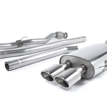 Mini Cooper S R56/R58 - Non-Resonated (Louder) Cat-Back Exhaust System with Twin Oval Tailpipes - Non John Cooper Works Body Kit