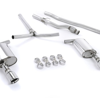Mini Cooper S R55 Clubman - Non-Resonated (Louder) Cat-Back Exhaust System with Polished Dual JET Trims