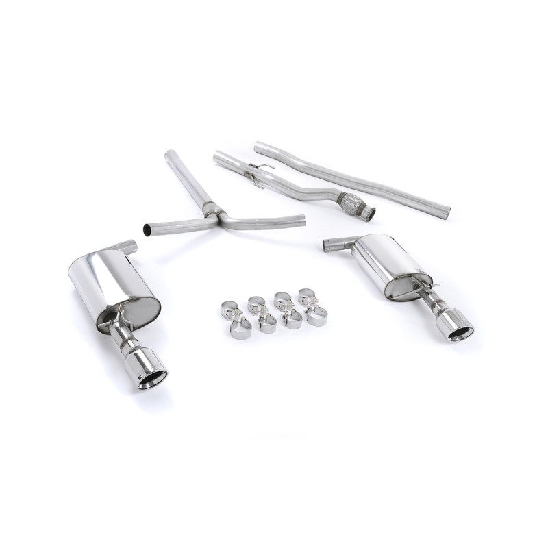 Mini Cooper S R55 Clubman - Non-Resonated (Louder) Cat-Back Exhaust System with Polished Dual JET Trims