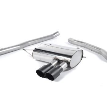 Mini Cooper S F56 - Non-Resonated (Louder) Cat-Back Exhaust System with Cerakote Black Tips - Cerakote Black