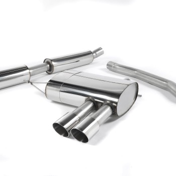 Mini Cooper S F56 - Resonated (Quieter) Cat-Back Exhaust System with Polished Tips - Polished