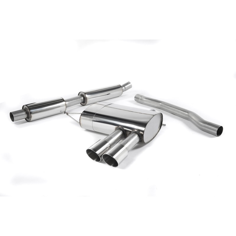 Mini Cooper S F56 - Resonated (Quieter) Cat-Back Exhaust System with Polished Tips - Polished