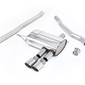 Mini Cooper S F56 - Non-Resonated (Louder) Cat-Back Exhaust System with Polished Tips - Polished