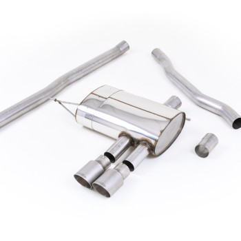 Mini Cooper S F56 - Non-Resonated (Louder) Cat-Back Exhaust System with Titanium Tips - Brushed Titanium