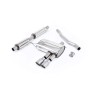 Mini Cooper S F56 - Resonated (Quieter) Cat-Back Exhaust System with Titanium Tips - Brushed Titanium