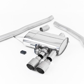 Mini Cooper S F56 - Valved & Non-Resonated (Louder) Cat-Back Exhaust System with Titanium Tips - Brushed Titanium