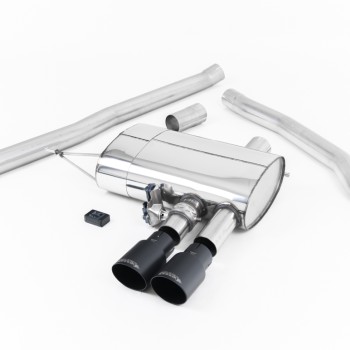 Mini Cooper S F56 - Valved & Non-Resonated (Louder) Cat-Back Exhaust System with Cerakote Black Tips - Cerakote Black