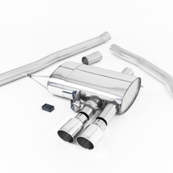 Mini Cooper S F56 - Valved & Non-Resonated (Louder) Cat-Back Exhaust System with Polished Tips - Polished