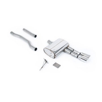 Mini Cooper S F55 (LCI Only) - GPF/OPF Back Exhaust System with Polished GT-90 Trims - Polished