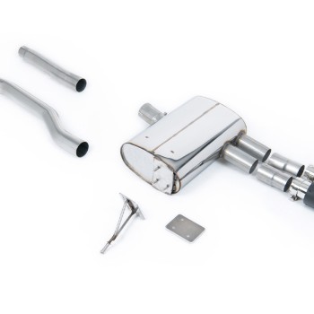 Mini Cooper S F55 (LCI Only) - GPF/OPF Back Exhaust System with Carbon JET-90 Trims - Carbon Fibre