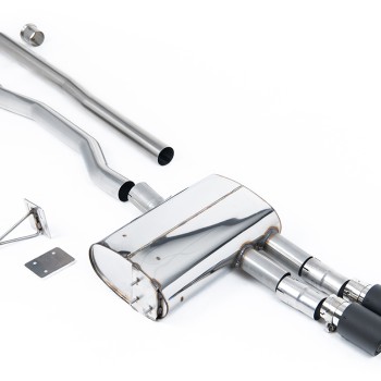 Mini Cooper S F55 (LCI Only) - GPF Bypass - Non Resonated (Louder) Cat-Back Exhaust System with Carbon JET-90 Trims - Carbon Fibre