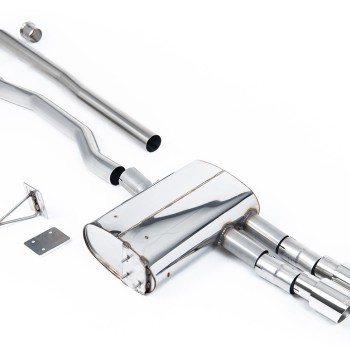 Mini Cooper S F55 (LCI Only) - GPF Bypass - Non Resonated (Louder) Cat-Back Exhaust System with Polished GT-90 Trims - Polished