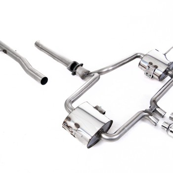 Mini Cooper S R53 - Non-resonated (louder) Cat Back Exhaust System with Polished Trims - Polished