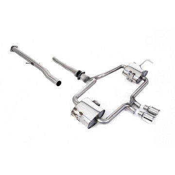 Non-resonated (louder) - Loose Trim Version with Polished 76mm Trims - Includes bracket locator for 2004 cars