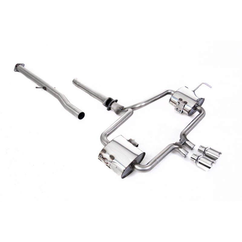 Non-resonated (louder) - Loose Trim Version with Polished 76mm Trims - Includes bracket locator for 2004 cars