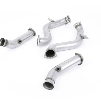 Mercedes C63/C63S W205 & E63S AMG - Large Bore Downpipe Pair with Catalyst Delete (For Milltek or OE Exhaust)