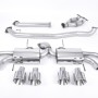 Nissan GT-R R35 - Non-Resonated Primary Cat-Back Exhaust System with Quad Polished Trims - Polished