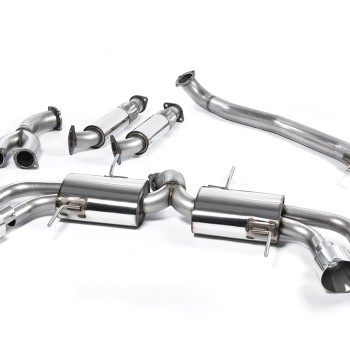Nissan GT-R R35 - Primary Cat-Back 90MM Exhaust Systems with Polished Tips - Polished