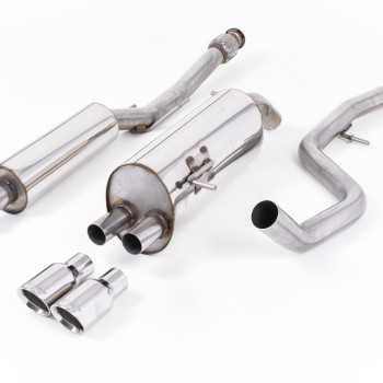 Peugeot 208 GTi - Resonated (Quieter) Cat-Back Exhaust System with Polished Trims - Polished