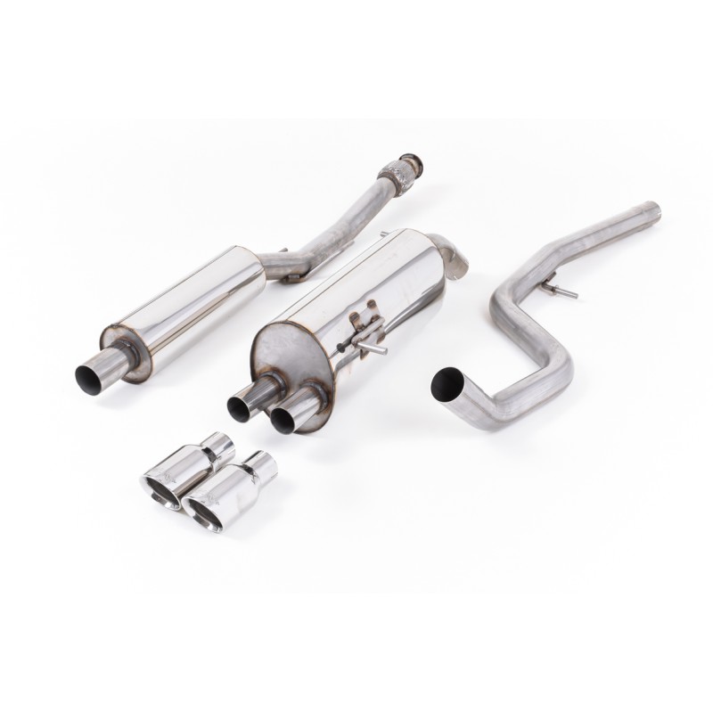 Peugeot 208 GTi - Resonated (Quieter) Cat-Back Exhaust System with Polished Trims - Polished