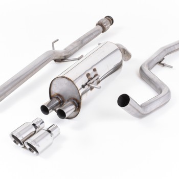 Peugeot 208 GTi - Non-Resonated (Louder) Cat-Back Exhaust System with Polished Trims - Polished
