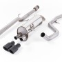 Peugeot 208 GTi - Non-Resonated (Louder) Cat-Back Exhaust System with Cerakote Black Trims - Cerakote Black