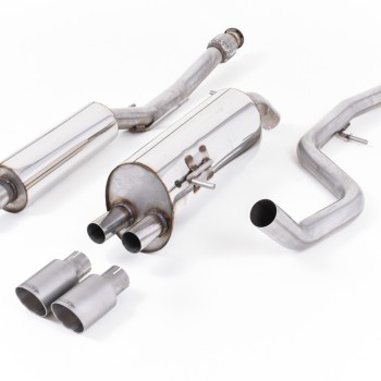 Peugeot 208 GTi - Resonated (Quieter) Cat-Back Exhaust System with Titanium Trims - Brushed Titanium