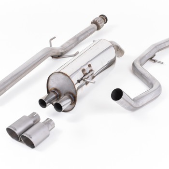 Peugeot 208 GTi - Non-Resonated (Louder) Cat-Back Exhaust System with Titanium Trims - Brushed Titanium