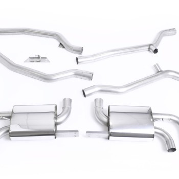 Porsche Cayenne 958 Turbo V8 (Pre-Facelift) - Non-Resonated (Louder) Cat-Back Exhaust System - Uses OE Trims - OE Tips
