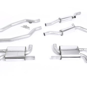 Porsche Cayenne 958 Turbo V8 (Pre-Facelift) - Resonated (Quieter) Cat-Back Exhaust System - Uses OE Tips
