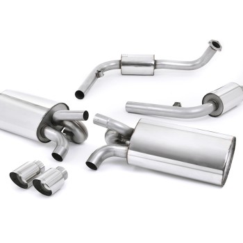 Porsche 987 S 3.2 Boxter/Cayman (Gen 1) - Cat-Back Exhaust System with Polished Trims - Polished