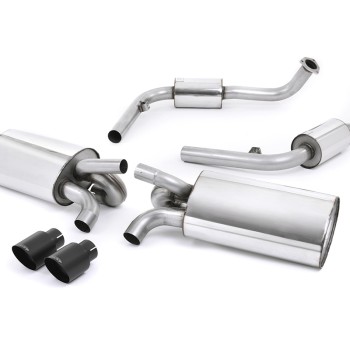 Porsche 987 S 3.2 Boxter/Cayman (Gen 1) - Cat-Back Exhaust System with Cerakote Black Trims - Cerakote Black
