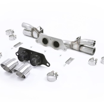 Porsche 991.1/991.2 GT3 & GT3 RS - Cat-Back Exhaust System with Polished GT-100 Trims - Polished