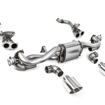 Porsche 718 GTS & Spyder Boxster/GT4 4.0 Cayman (GPF Pre Feb 2020 Models) - GPF/OPF Bypass With Polished GT-115 Trims - Polished