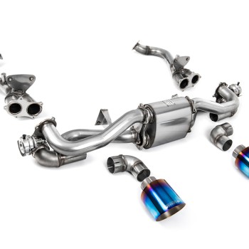 Porsche 718 GTS & Spyder Boxster/GT4 4.0 Cayman (GPF Pre Feb 2020 Models) - GPF/OPF Bypass With Burnt Titanium GT-115 Trims - Burnt Titanium